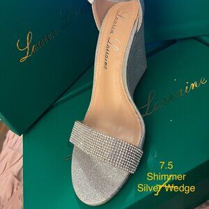 Lauren Lorraine Shimmer Wedge Sandle